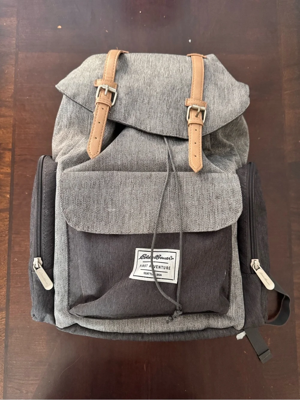 Men's Black Drawstring Backpack - Unbranded